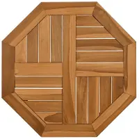 vidaXL Dessus de table 50x50x2,5 cm octogonal bois de teck massif
