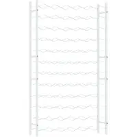 vidaXL Casier à bouteilles pour 72 bouteilles Blanc Métal