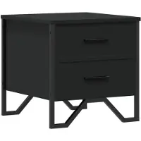 vidaXL Table de chevet noir 40x41x40 cm bois d’ingénierie