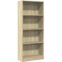 vidaXL Bibliothèque chêne sonoma 60x24x143 cm bois d'ingénierie