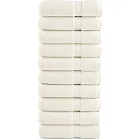 vidaXL Essuie-mains de qualité supérieure SOLUND 10 pcs crème 600 g/m²