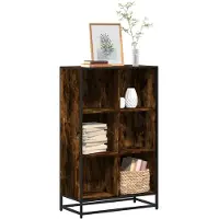 vidaXL Bibliothèque chêne fumé 65,5x33x107,5 cm bois d'ingénierie