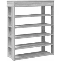 vidaXL Étagère à chaussures sonoma gris 80x30x98 cm bois d'ingénierie