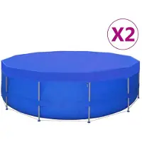 vidaXL Couvertures de piscine 2 pcs. PE rond 540 cm 90 g/m