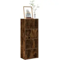 vidaXL Bibliothèque chêne fumé 40x24x102 cm bois d'ingénierie