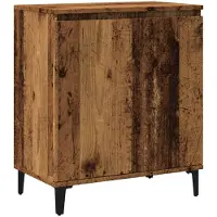vidaXL Sideboard imitation vieux bois 60x35x70 cm Bois composite