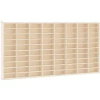 vidaXL Vitrine de collection en bois avec 80 compartiments 80 x 4,5 x 40,5 cm