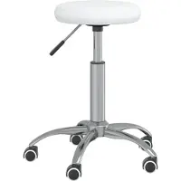 vidaXL Chaise de bureau Pivotante Blanc Similicuir