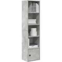 vidaXL Bibliothèque gris béton 31x24x127 cm bois d'ingénierie