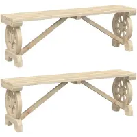 vidaXL Bancs de jardin 2 pcs. Sapin massif