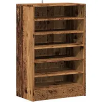 vidaXL Armoire à chaussures vieux bois 60x35x92 cm bois d'ingénierie