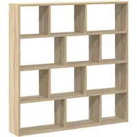 vidaXL Étagère cube murale 12 compartiments chêne sonoma