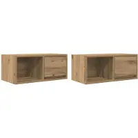 vidaXL Armoires TV 2 pcs. Chêne Artisan 60x31x25,5 cm Matériau dérivé du bois