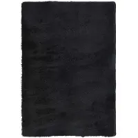 vidaXL Tapis shaggy à poils longs NAVARRA Noir 200x290 cm polyester