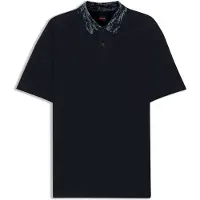 BOSS pour homme. 50569508 Polo BalticCol mairno (L), Casuel, Coton, Manche courte, Marine