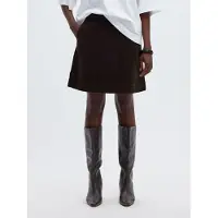 Selected Corduroy Mini-jupe Femme Marron 36