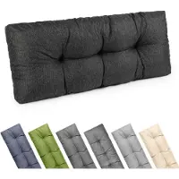 Garronda Coussin de dossier , 120x45 cm, épaisseur 12 cm, résistant à l'eau, aux UV et aux intempéries. Canapé palette modèle GD-0252, couleur anthracite