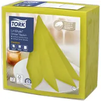 Tork Serviettes Linstyle 39x39 cm Pistacie,12 pk x 50 pk/krt