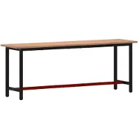 vidaXL Etabli 220x55x81,5 cm bois massif hêtre et métal