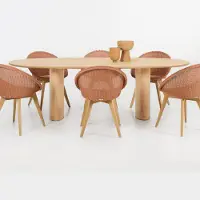 Vincent Sheppard Joe Chaise de Salle à Manger Oak Base | Clear