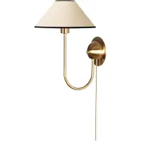 Globen Lighting Applique Murale , IRIS, Beige, Salon / séjour, Tissu / textile, Scandinave
