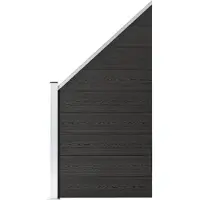 vidaXL Élément de clôture WPC 95x(105-180) cm Gris