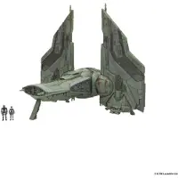 Jazwares Star Wars Micro Galaxy Squadron - SWJ0586 - Vaisseau spatial Hex - Véhicule de 22,5 cm avec 2 micro-figurines de 2,5 cm incluses