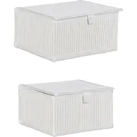 Relaxdays 2x bacs-de-rangement (30 cm, 2x)