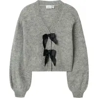Name it Cardigan 'NKFRINA' gris chiné / noir