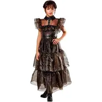 Rubies Déguisement - Wednesday Addams Deluxe Rave'N Dress - - 13-14 ans (158-164) - Costumes