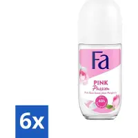 Fa Pflege Fa - Pink Passion - Déodorant à bille - Rose rose - 50 ml - Pack économique - 6 pièces