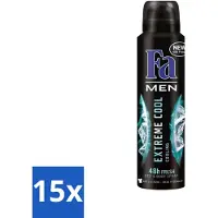Fa Pflege Fa Men – Extreme Cool – Déodorant spray – Rafraîchissant – 150 ml - Pack économique - 15 pièces