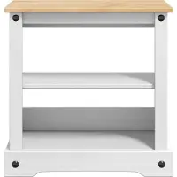 vidaXL Support D'aquarium Corona Blanc Et Marron 60,5 X 30 X 60 Cm