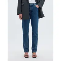 Selected Taille Mi-haute Jean Coupe Slim Fuselée Femme Bleu 26