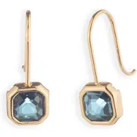 Ralph Lauren Boucles d'oreilles 'DARLENE' bleu cyan / or