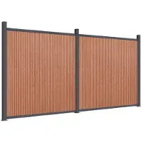 vidaXL Élément de clôture brun 353x186 cm WPC