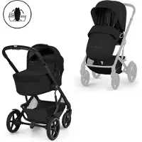 Cybex Poussette/Landau - Talos S Lux - 2 en 1 - Moon Black - - UneTaille - Poussette