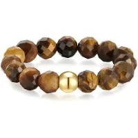 Glanzstücke Bague marron chiné / jaune d'or