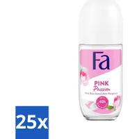 Fa Pflege Fa - Pink Passion - Déodorant à bille - Rose rose - 50 ml - Pack économique - 25 pièces