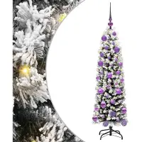 vidaXL Sapin de Noël artificiel Vert 120 cm PVC et acier et plastique