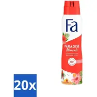 Fa Pflege Fa - Paradise Moments - Déodorant en spray - Fleur d'hibiscus - 150 ml - Lot économique - 20 pièces