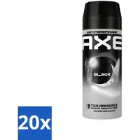 Axe Ax Antitranspirant Spray Noir 150 ml - Pack économique - 20 pièces