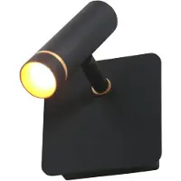 Mexlite - applique murale - Lumo - noir - métal - lampe de lit - LED - 4850ZW
