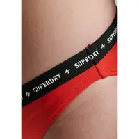 Superdry Femme Bas de Maillot élastiqué Code Micro Rouge Taille: 40