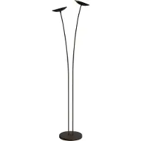 Masterlight Lampadaire de conception Scala Cacao à 2 lumières