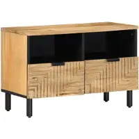 vidaXL Armoire TV brune 70x33x46 cm bois massif mangue
