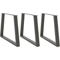vidaXL Pieds de table de salle à manger en V 3 pièces Anthracite 90x(72-73,3) cm Acier