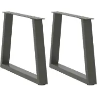 vidaXL Pieds de table basse en V 2 pièces Anthracite 70x(42-43,3) cm Acier