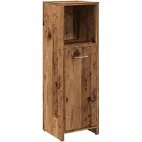 vidaXL Armoire de salle de bain imitation vieux bois 30x30x95 cm Bois composite