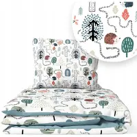 ANKRAS Ensemble de literie enfant 160x120cm Chemin du Hérisson Coton